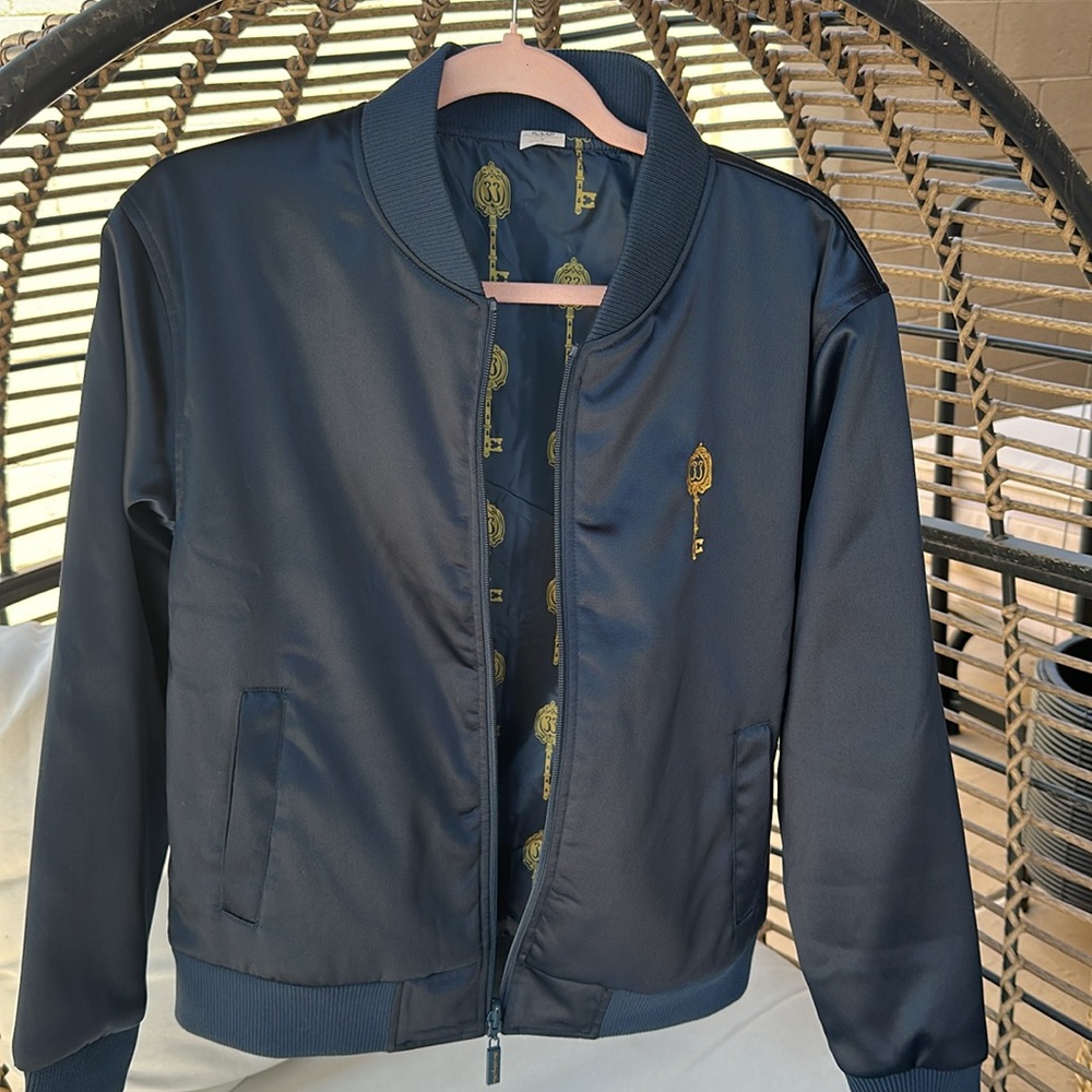 Women’s small Club 33 satin reversible club 33 bomber jacket 💙🔑🔥 - Picture 12 of 15